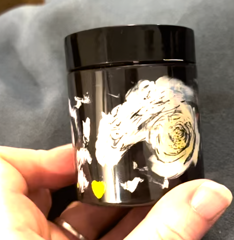 CUSTOM Contact Lens Bedside Trash Can - Hand Painted - Any Color - Any Pattern